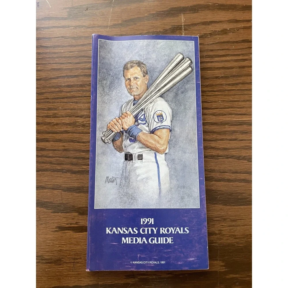 1991 Kansas City Royals Media Guide George Brett Cover MLB Baseball Vintage